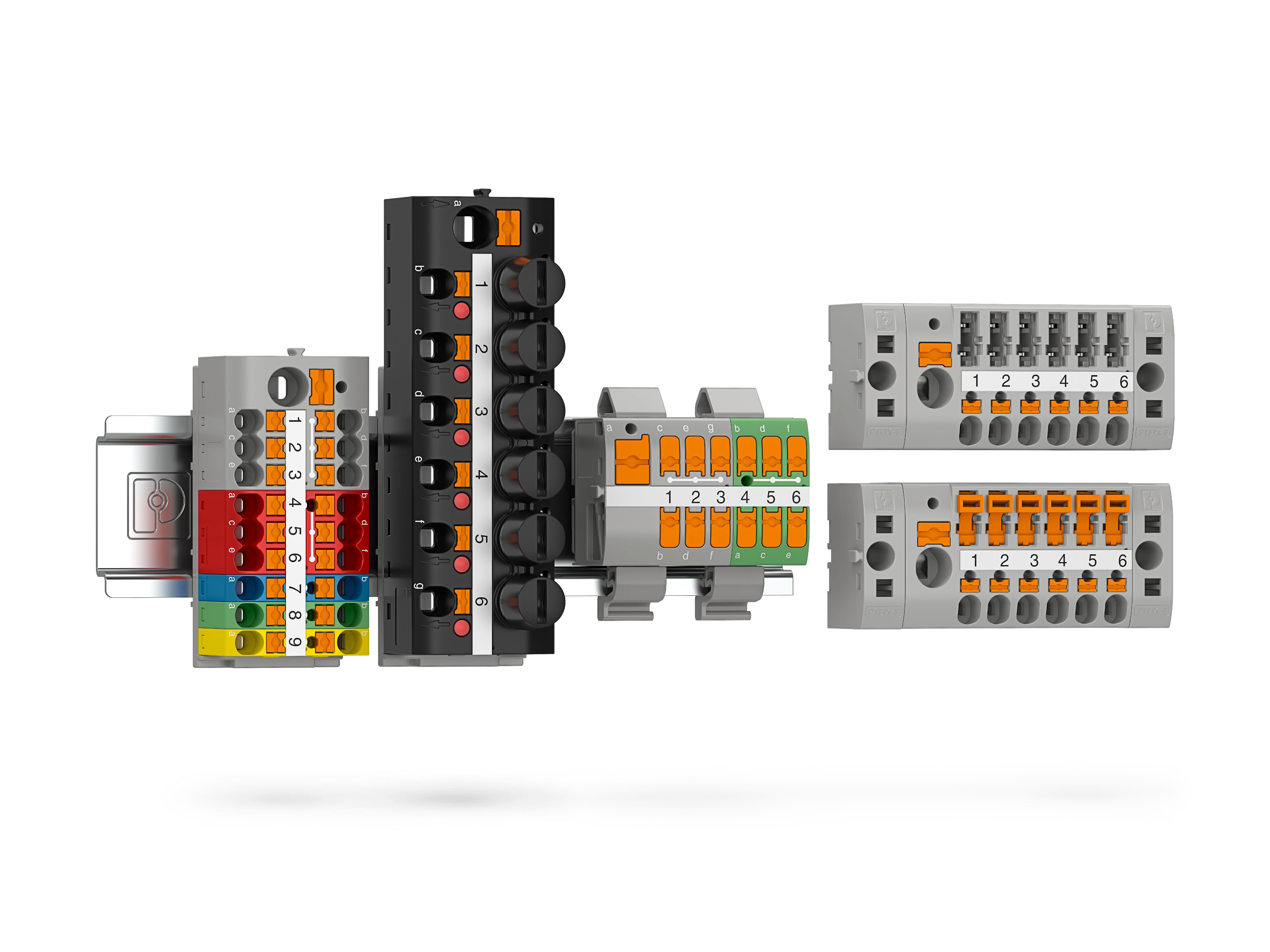 Overview of FIX block system including FIX mounting adapter