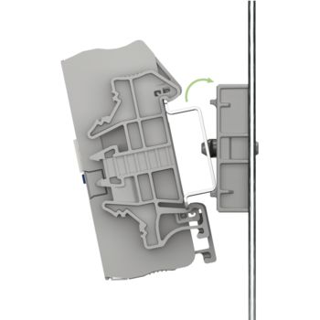 Mounting the DIN rail on the RailFIX mounting adapters