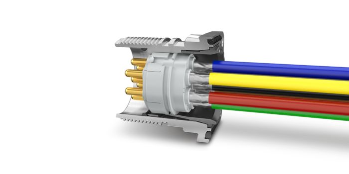Raccordement soudé pour le connecteur circulaire M23