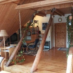Ferienwohnung Wroben Blomberg, Wohn- und Arbeitsbereich