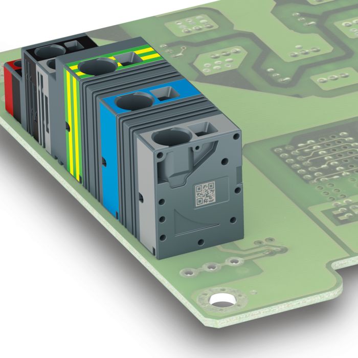 Клема для друкованої плати SPT modular з надрукованим QR-кодом