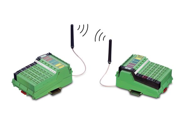 Wireless multiplexer on a DIN rail