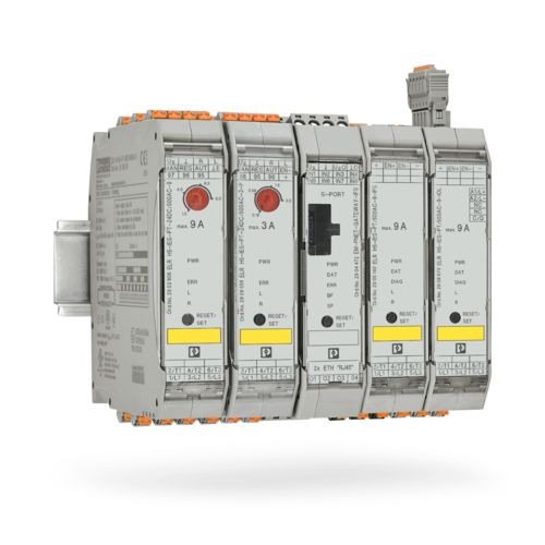 Hybrid motor starter on the DIN rail