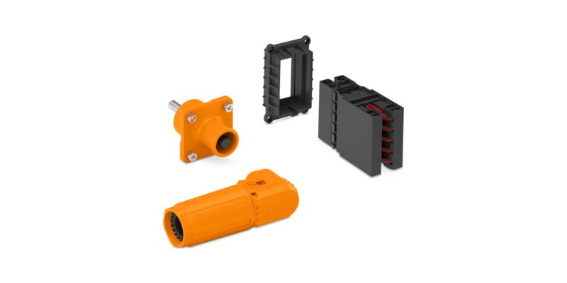 Battery pole connectors and connectors for busbar connection
