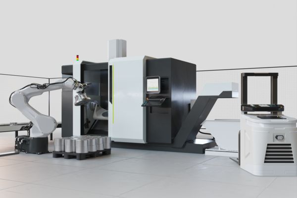 Une machine-outil dans un atelier de production