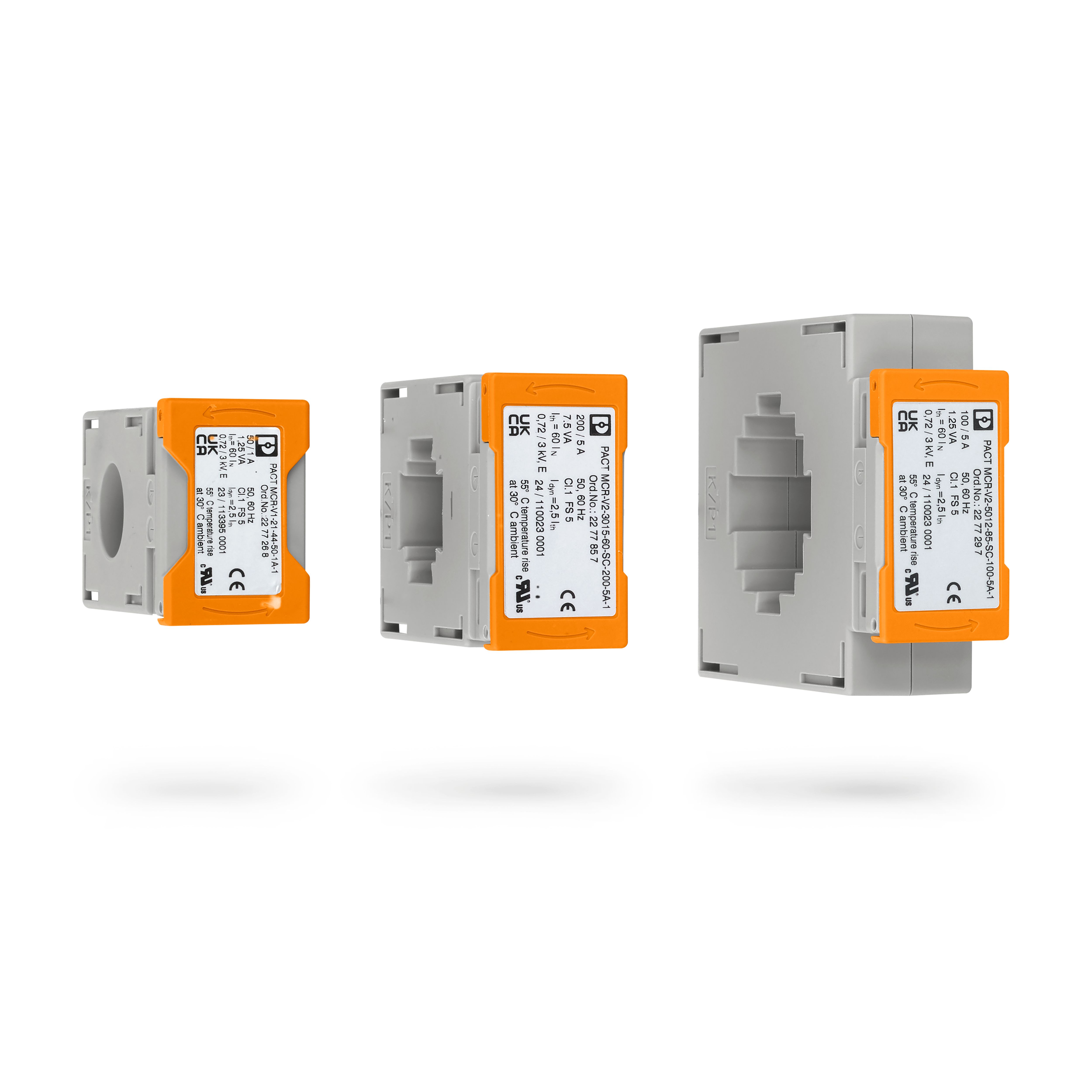 PACT current transformers, Rogowski coils, and retrofit current measurement solutions for energy monitoring.