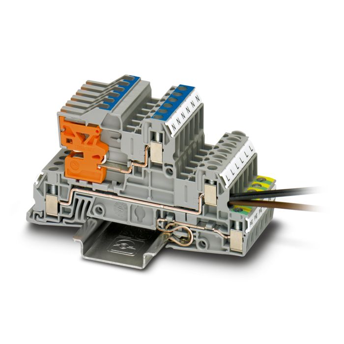 Rekkeklemme UTI 2,5-PE/L/NT
