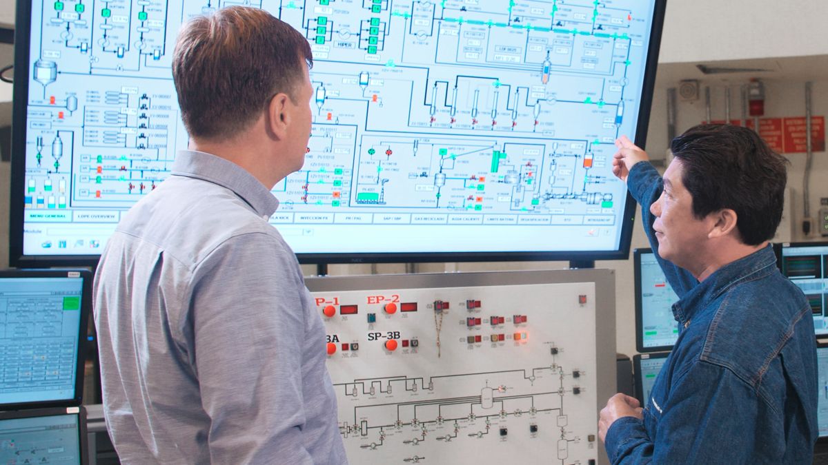 Monitoring of production sites from the control room