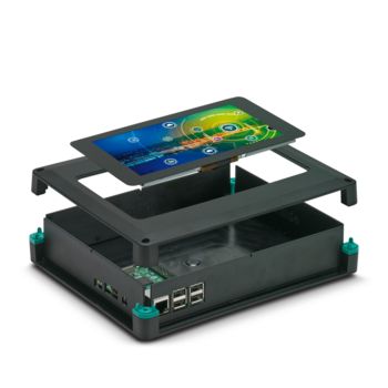 Elektronikgehäuse der Serie UCS-RPI in einer Explosionszeichnung