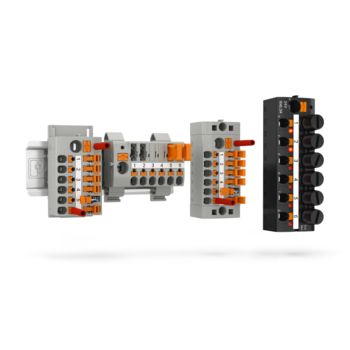 Distribution blocks with functional features