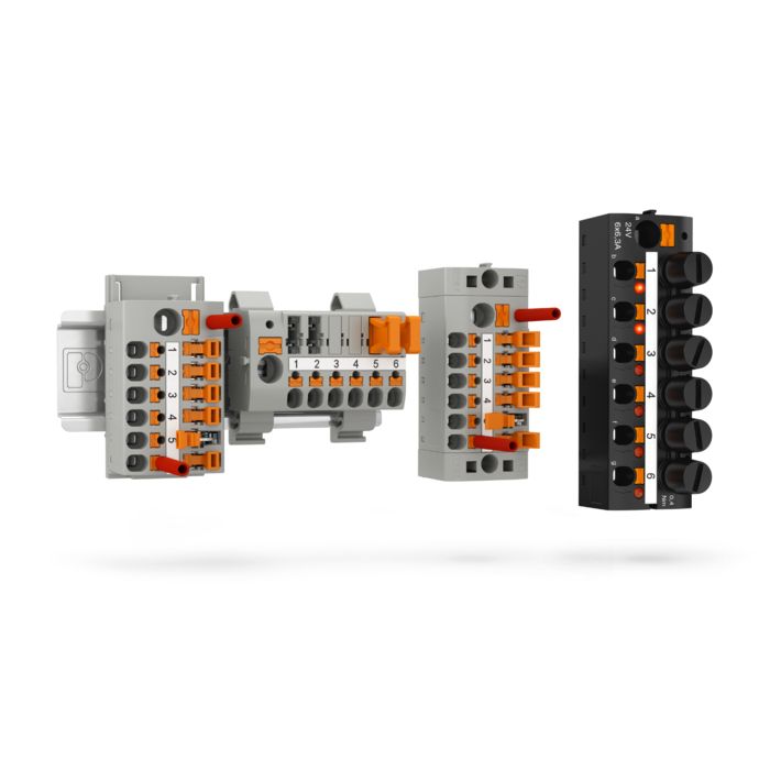Distribution blocks with functional features