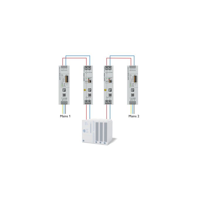 Application example for a redundant power supply system