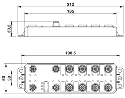 数字量模块-AXL E PN DI8 DO8 EF M12 6M-L