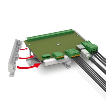 Extruded profile with side panel to be mounted