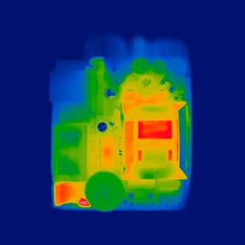 Thermal imaging camera image of the STEP POWER power supply
