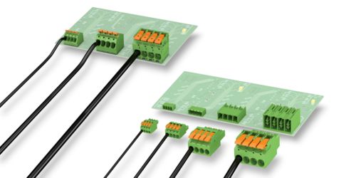 Lever-actuated PCB terminal blocks and PCB connectors