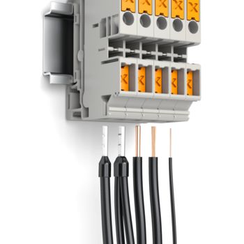 XTV terminal blocks with various types of conductors