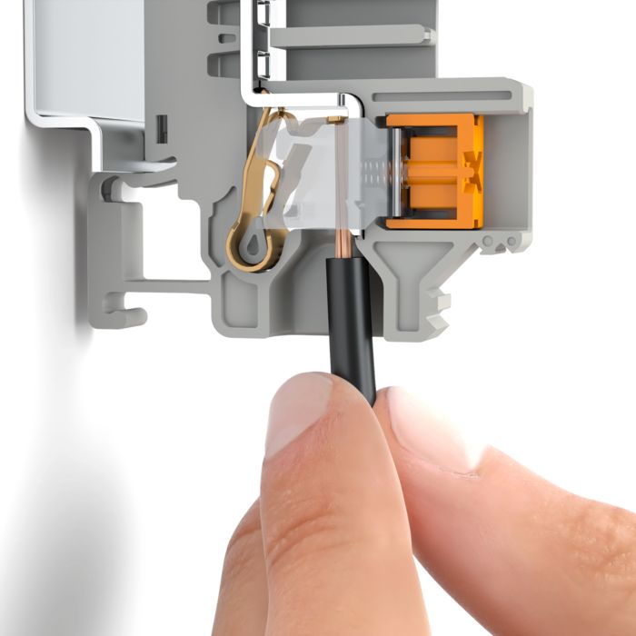 Conductor connection with an XTV terminal block