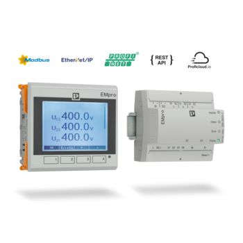 Dispositivi per la misurazione dell'energia EMpro con logo di comunicazione