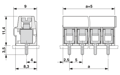 PCB端子-PT 1,5/ 3-5,0-H