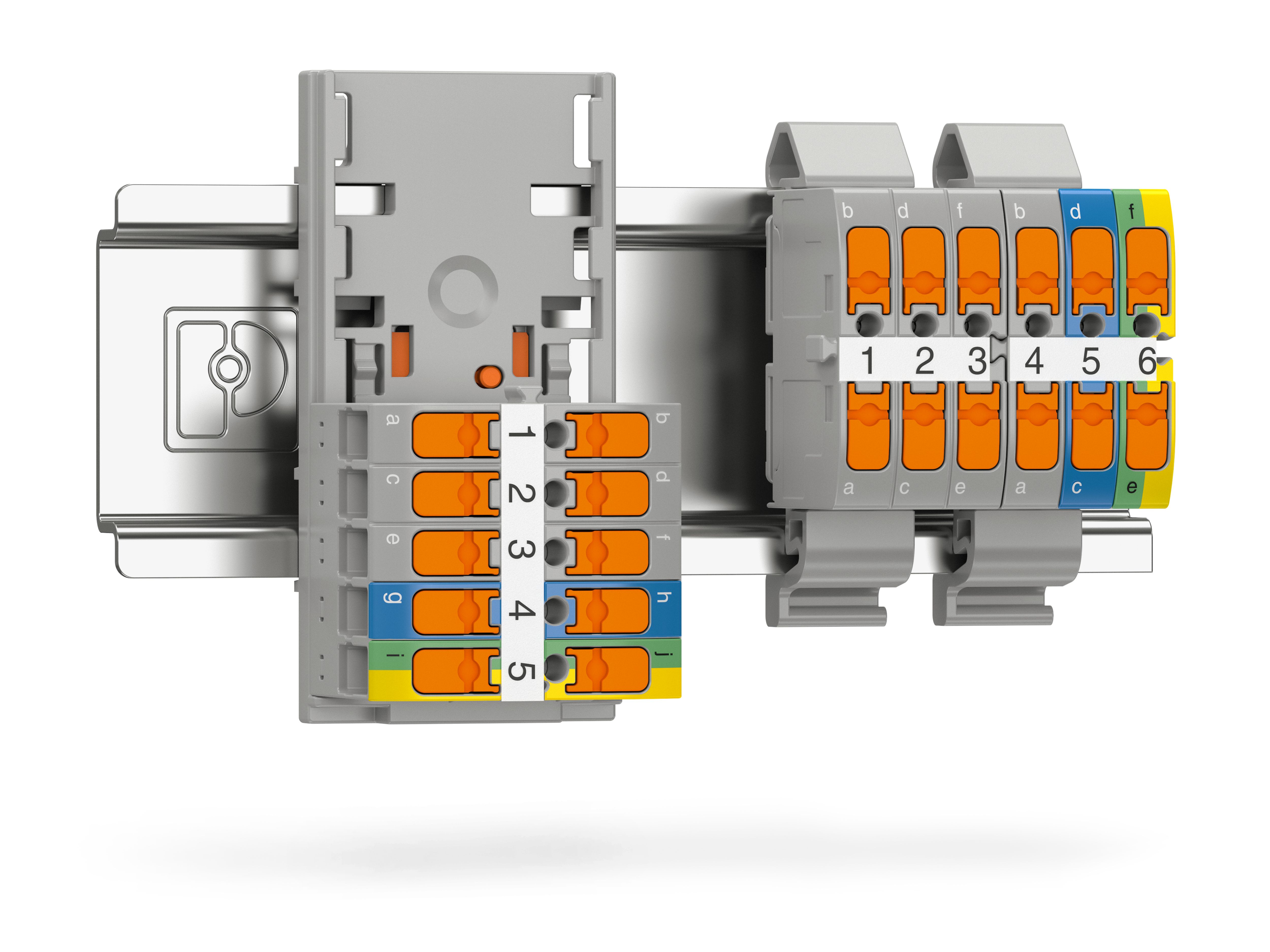 FIX device terminal block with connected conductors
