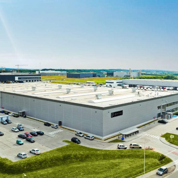 Aerial view of Phoenix Contact E-Mobility Sp. z. o. o. in Rzeszów, Poland
