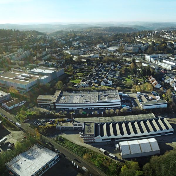 Luftbild des Betriebsgeländes in Lüdenscheid