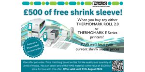 £500 free shrink sleeve