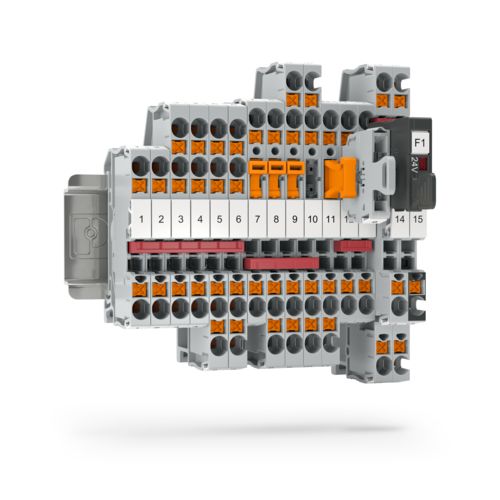Terminal blocks with front Push-X connection 