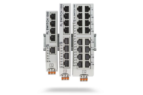 Tre unmanaged-switchar i serien 1000 och 1100