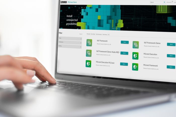 MLnext sullo schermo di un computer portatile