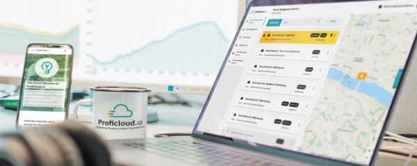 A Proficloud.io kezelőfelülete egy notebook képernyőjén