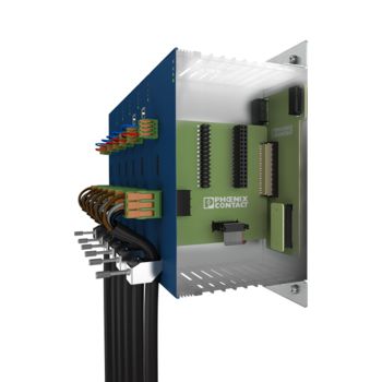 Variateur de vitesse avec connecteurs carte-à-carte en vue intérieure