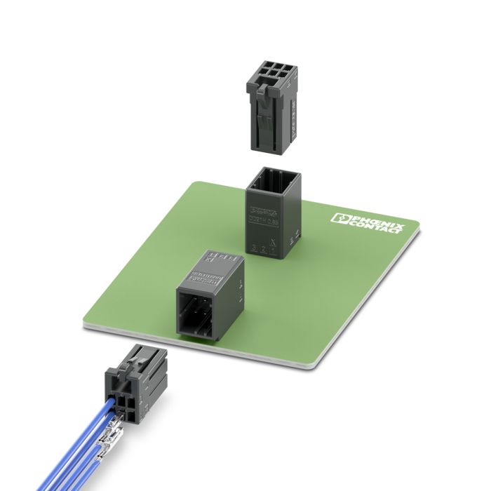Conector cable a placa de la serie D21 con conexión crimpada