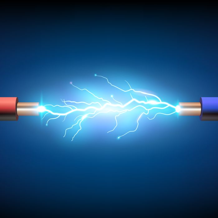 Cable with flying sparks