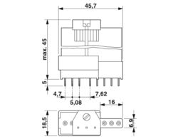 SIM-AMS 2-R - Relay base - 2271044 | Phoenix Contact