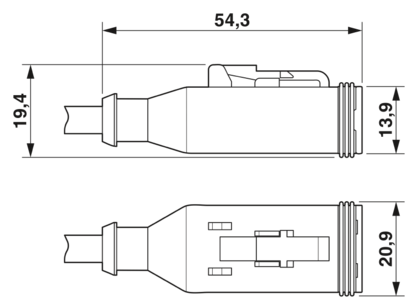 传感器/执行器电缆-SAC-4P- 3,0-PUR/DTFS