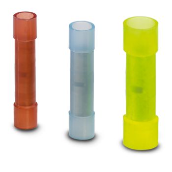 Fully insulated butt connectors placed side by side