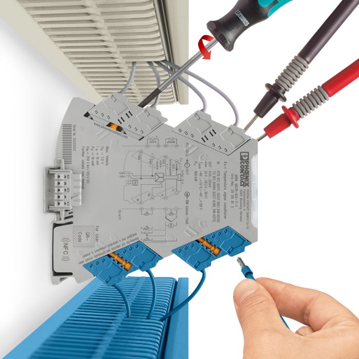 MINI Analog Pro signal conditioners and measuring transducers with current signal measurement on the DIN rail
