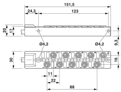 分线盒-SACB-10/3-L-10,0PUR-M8 HD