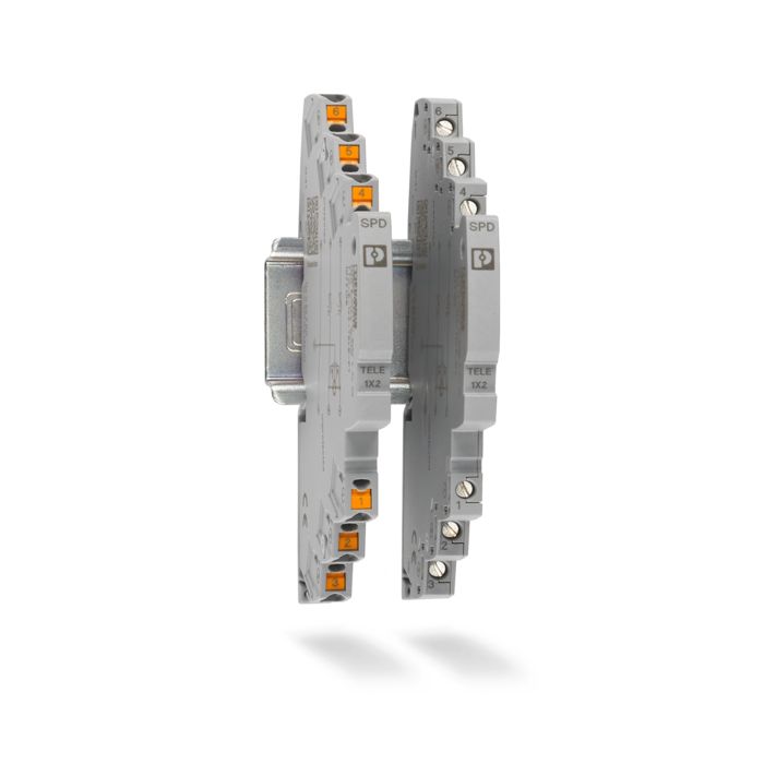 One-piece surge protection for telecommunications applications with different connection technologies