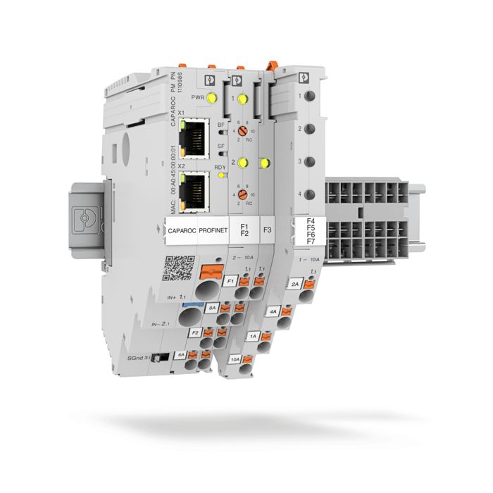 CAPAROC system structure with single and four-channel circuit breaker modules