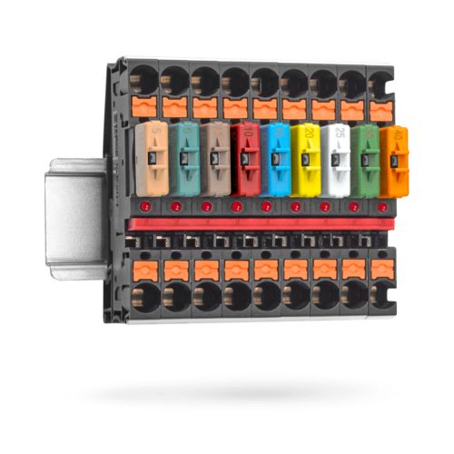 Interruttori di protezione termici in portafusibili con tecnologia di connessione Push-in montati su guida DIN