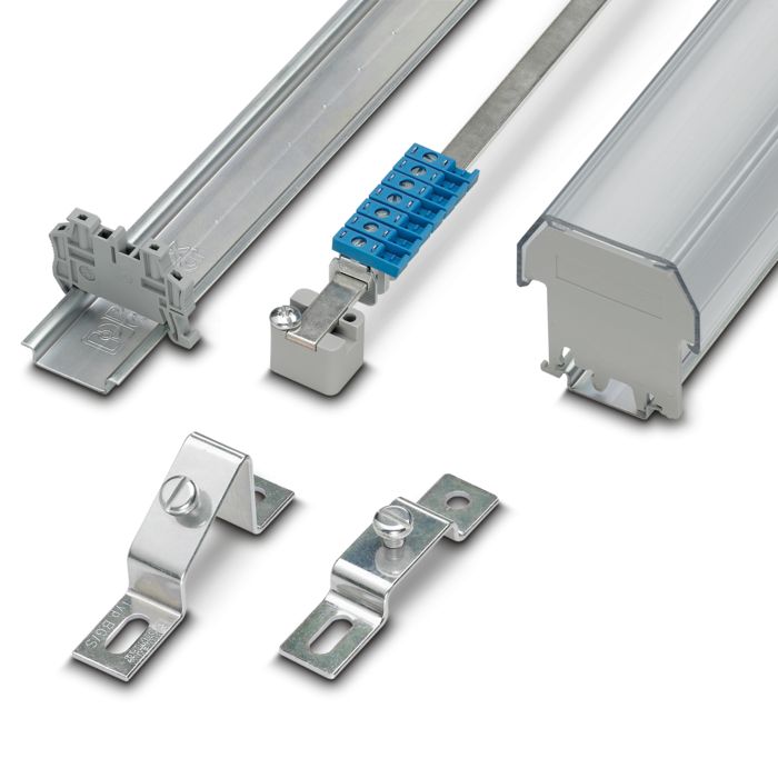 Material de fijación para el montaje de un armario de control ordenado