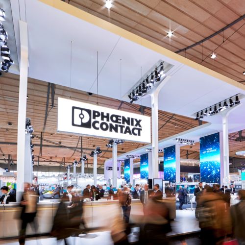 Stand de Phoenix Contact au salon Hannover Messe