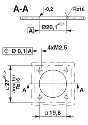 设备连接器 板前安装-M23-07S1N12WB00S