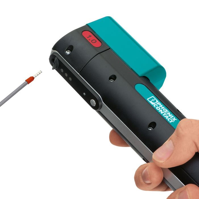 Portable automatic stripping and crimping device