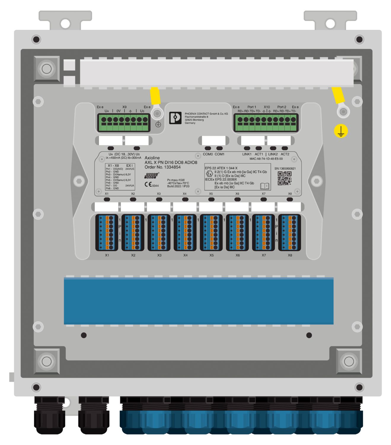 AXL X PN DI16 DO8 ADIO8 ENC - Digital module - 1371410