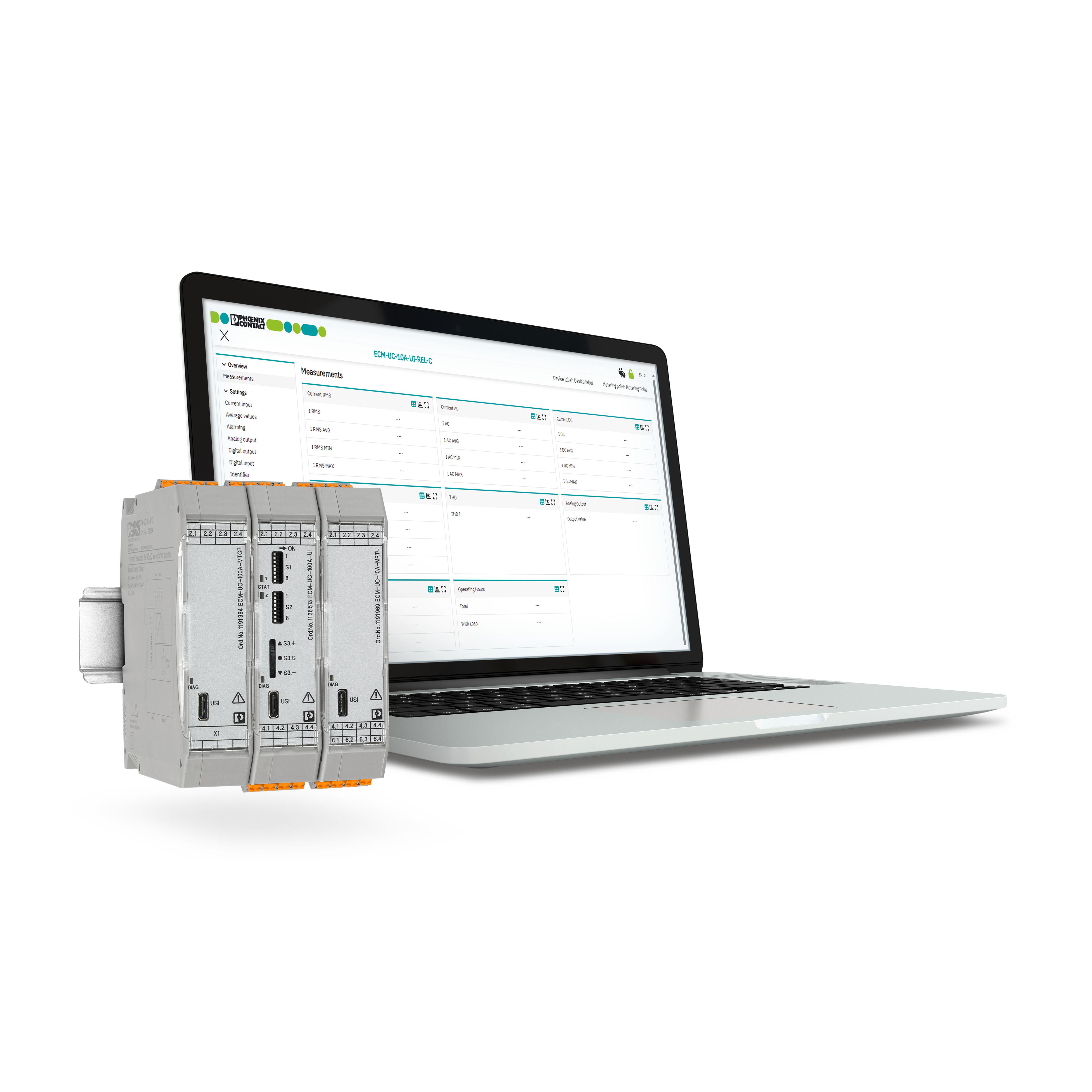 Current and voltage measuring transducers for recording AC and DC electrical values in energy monitoring applications.