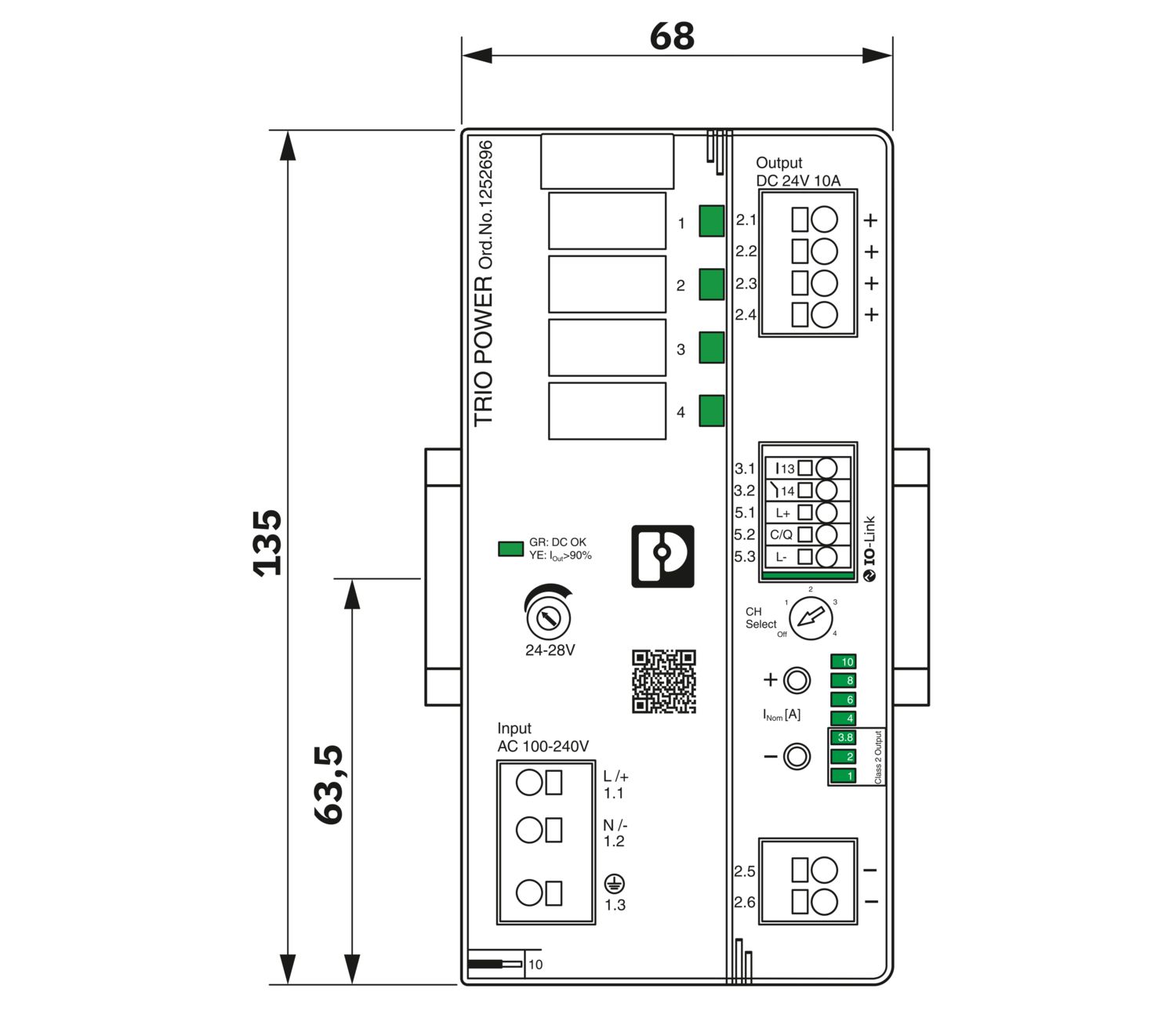 TRIO3-PS/1AC/24DC/10/4C/IOL - 電源 - 1252696 | Phoenix Contact TRIO3-PS/1AC/24DC/10/4C/IOL - 電源 - 1252696 | Phoenix Contact